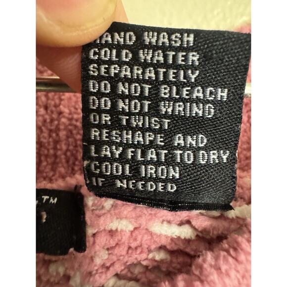 Reference Point New York Womens Sweater Size 1X Pink Preppy Style - Picture 6 of 6